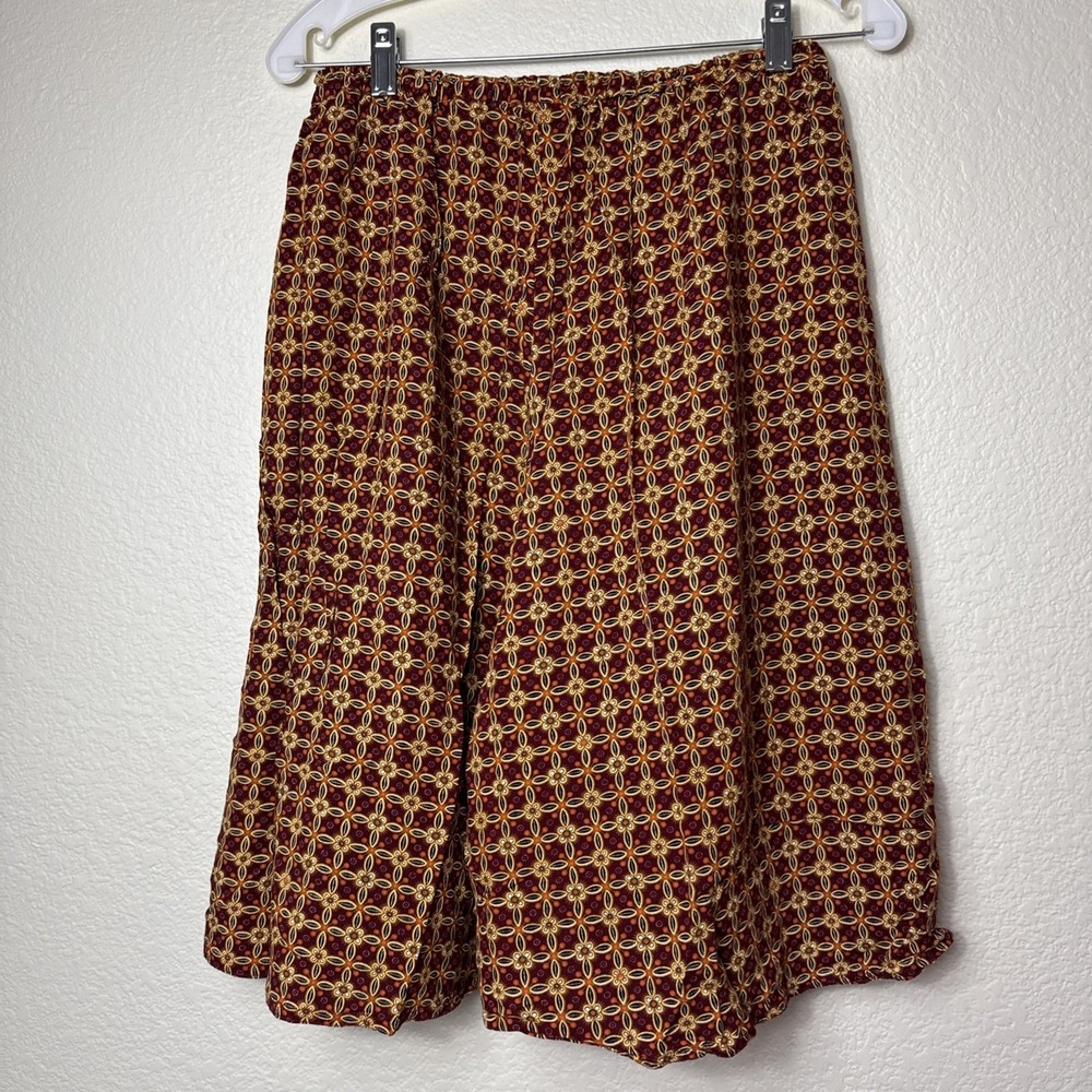 Vintage‎ Boklan Boho Medallion Co-ord Set Peasant Top & Wide Leg Shorts Large - Picture 7 of 8